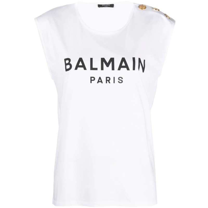 3button Balmain printed top