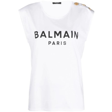 3button Balmain printed top