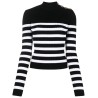 4 btn striped knit pullover