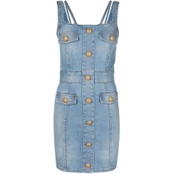 4 pkts strapped denim dress