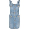 4 pkts strapped denim dress