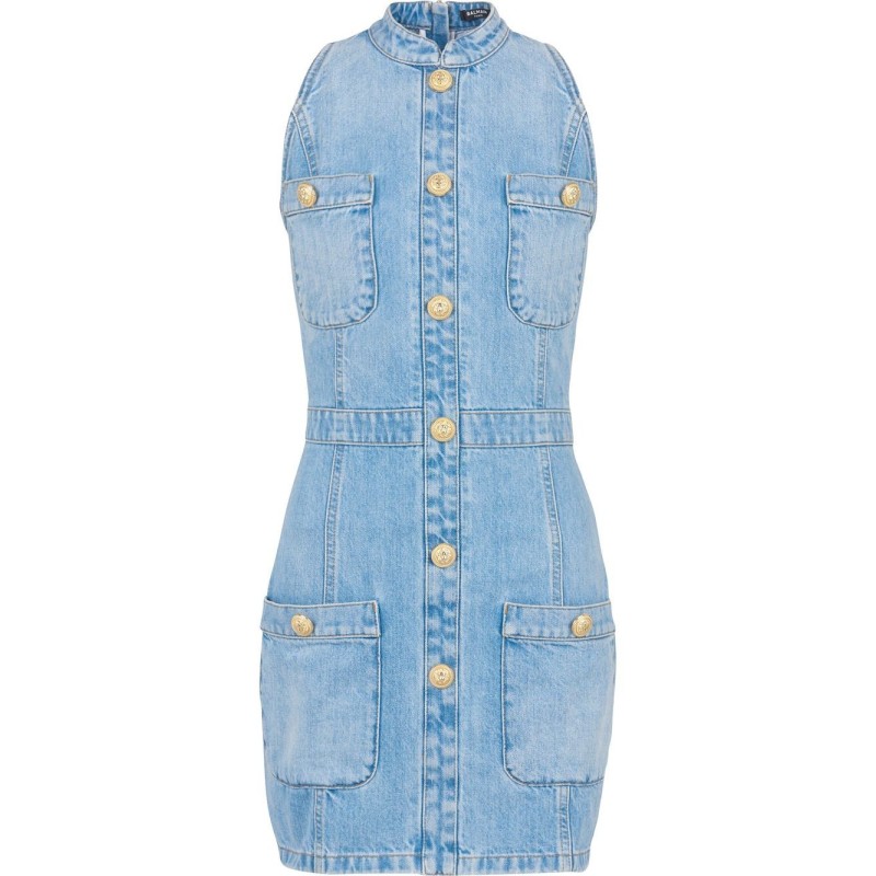 4 pocket denim short dress