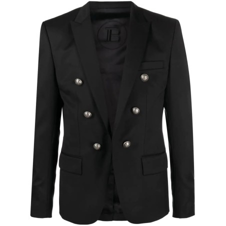 6 button wool blazer