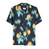 Abstract-pattern silk shirt