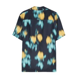 Abstract-pattern silk shirt