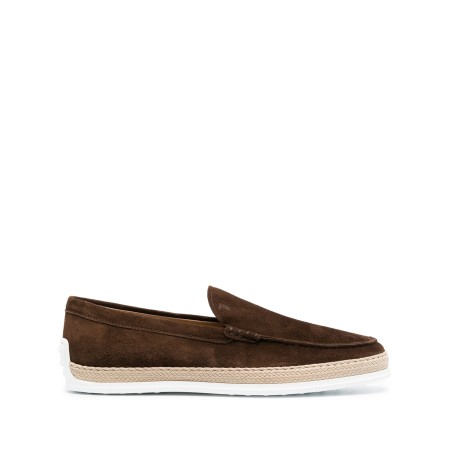 Almond toe suede loafers