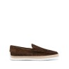 Almond toe suede loafers