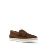 Almond toe suede loafers