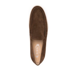 Almond toe suede loafers