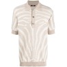 Ao zebra knitted polo shirt