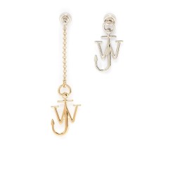 Asymmetric anchor earrings