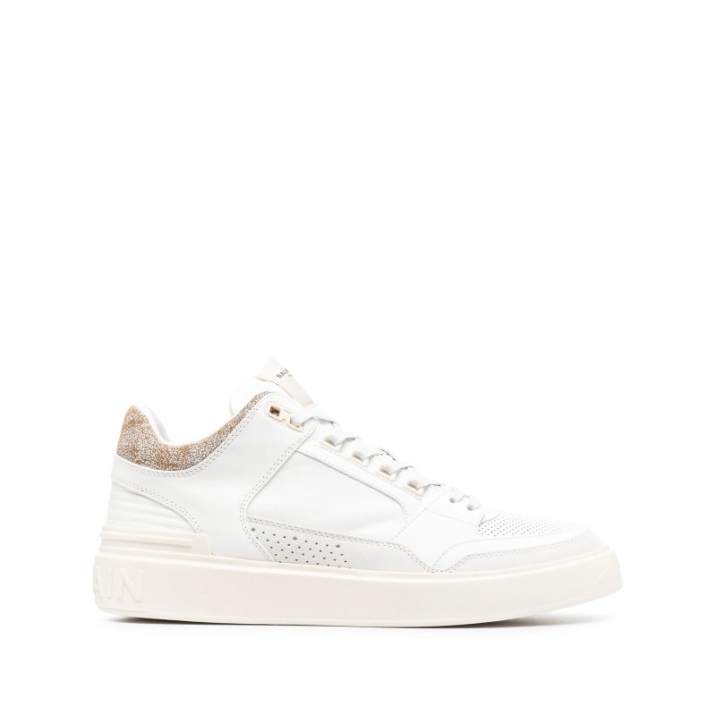 B court mid top-calfskin&suede