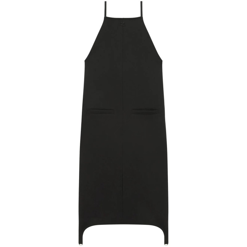 Backless suspenders dress