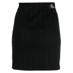 Badge rib elongated skirt