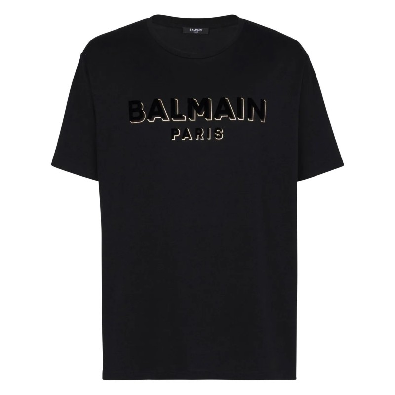 Balmain flock & foil t-shirt