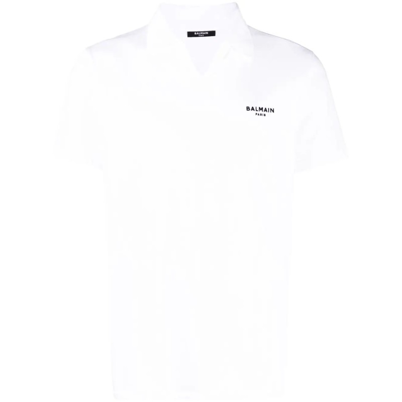 Balmain flock polo shirt