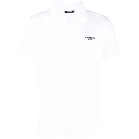 Balmain flock polo shirt