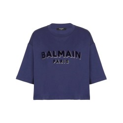 Balmain mettalic flock t-shirt