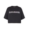 Balmain strass cropped t-shirt