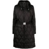 Belted hooded insulated coat