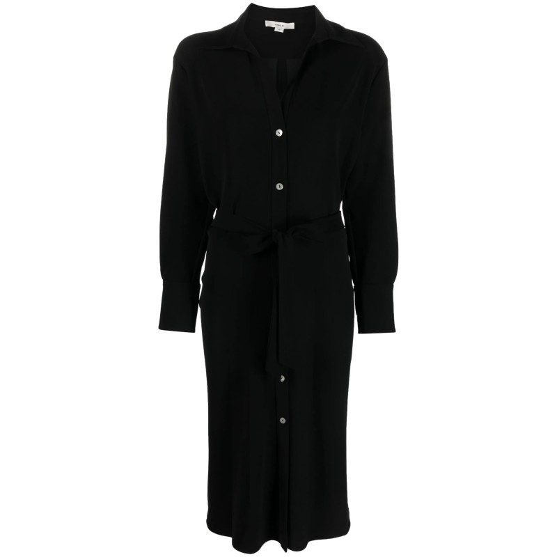 Belted l/s shirt dress