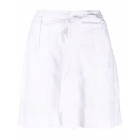 Belted linen short