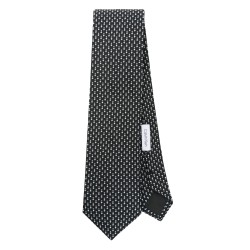 Big pattern silk tie