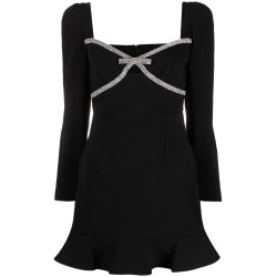 Black diamante bow mini dress