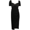 Black diamante bust midi dress