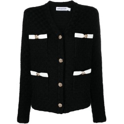 Black weave cardigan