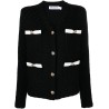 Black weave cardigan