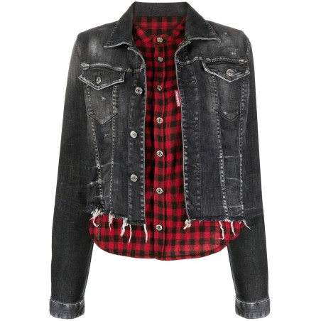 Black&Check Shirt jacket