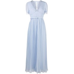 Blue chiffon maxi dress