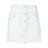 Blue daisy guipure mini skirt