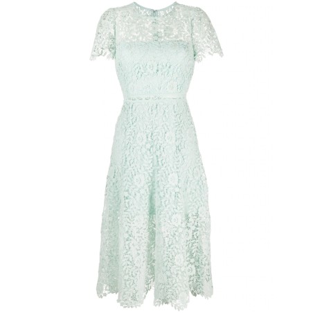 Blue rose lace midi dress