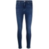 Blue skinny denim logo pants