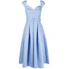 Blue taffeta midi dress