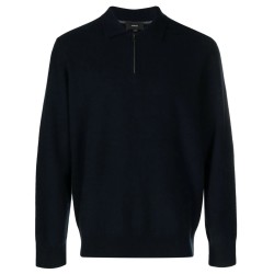 Boiled cashmere qtr zip