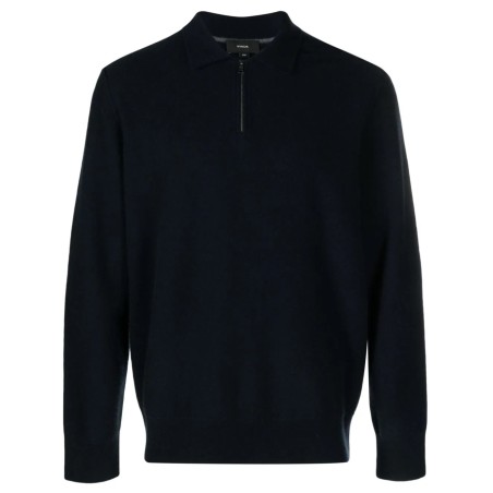 Boiled cashmere qtr zip