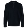 Boiled cashmere qtr zip