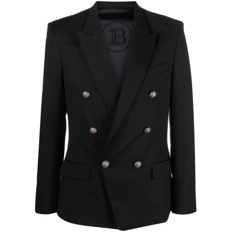 Breasted wool blazer