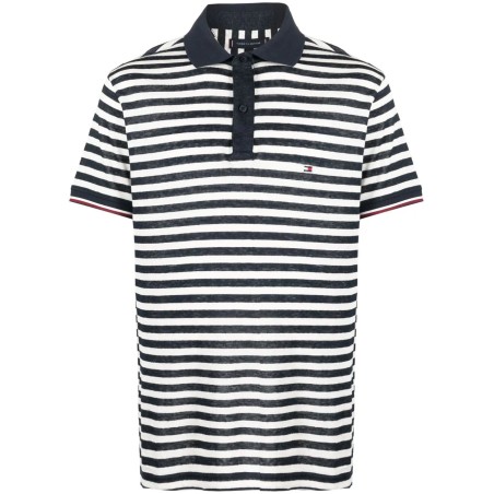 Breton stripe linen polo