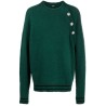 Buttoned crewneck sweater