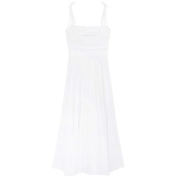 Caroline pleated midi dress