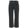 Chain link slim fit jeans