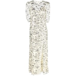 Champagne sequinned maxi dress