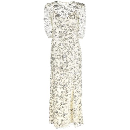 Champagne sequinned maxi dress