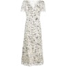 Champagne sequinned midi dress