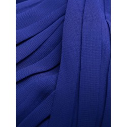 Cobalt chiffon midi dress