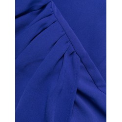 Cobalt crepe midi dress